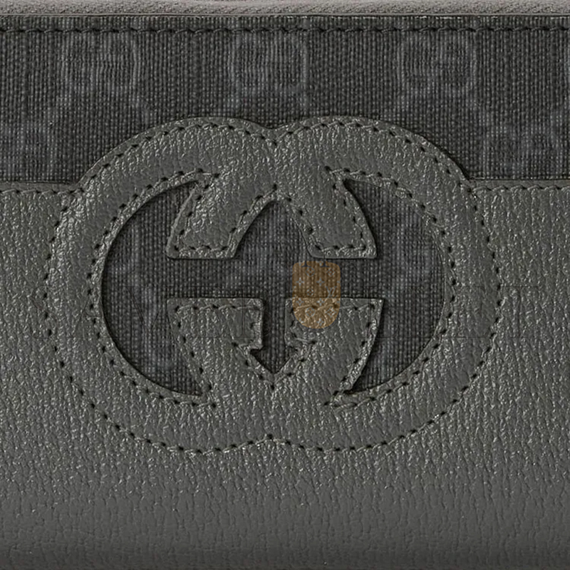 GUCCI CANVAS WITH LEATHER WALLET 701423 (19*10*3cm)